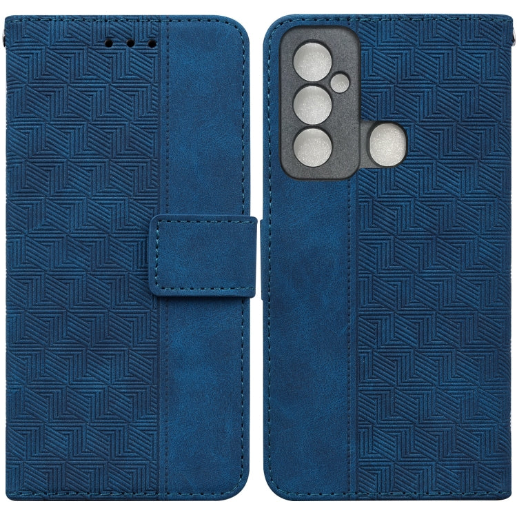Geometric Embossed Leather Phone Case, For Tecno Spark 6 GO, For Motorola Moto G62 5G, For Tecno Pop 6 No Fingerprints, For OPPO A57 2022 4G