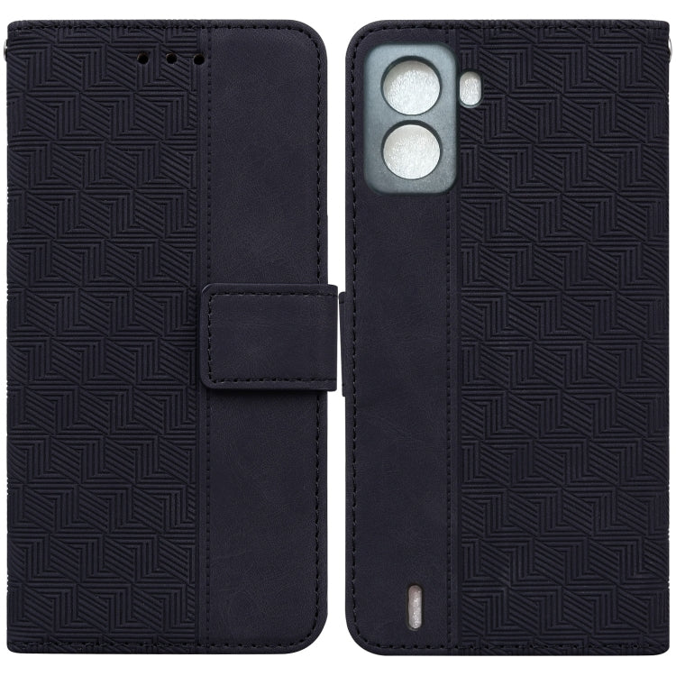 Geometric Embossed Leather Phone Case, For Tecno Spark 6 GO, For Motorola Moto G62 5G, For Tecno Pop 6 No Fingerprints, For OPPO A57 2022 4G