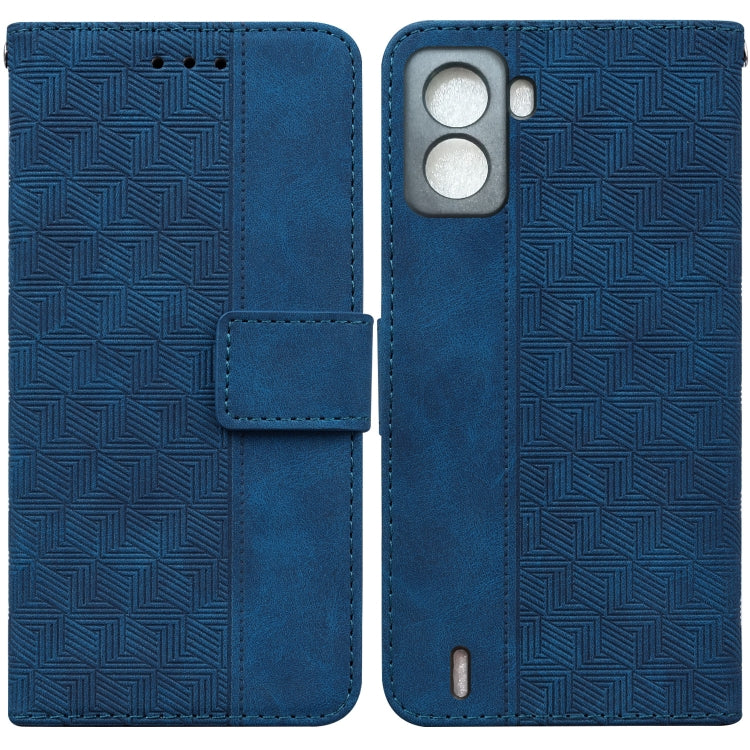 Geometric Embossed Leather Phone Case, For Tecno Spark 6 GO, For Motorola Moto G62 5G, For Tecno Pop 6 No Fingerprints, For OPPO A57 2022 4G