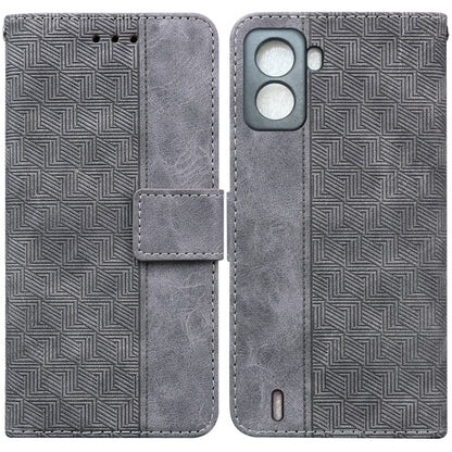 Geometric Embossed Leather Phone Case, For Tecno Spark 6 GO, For Motorola Moto G62 5G, For Tecno Pop 6 No Fingerprints, For OPPO A57 2022 4G