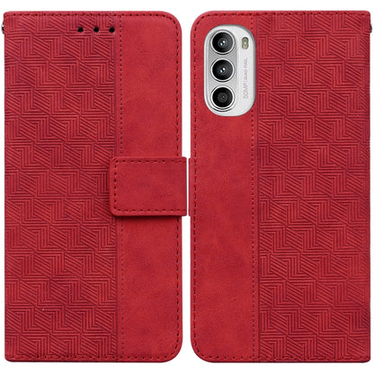 Geometric Embossed Leather Phone Case, For Tecno Spark 6 GO, For Motorola Moto G62 5G, For Tecno Pop 6 No Fingerprints, For OPPO A57 2022 4G
