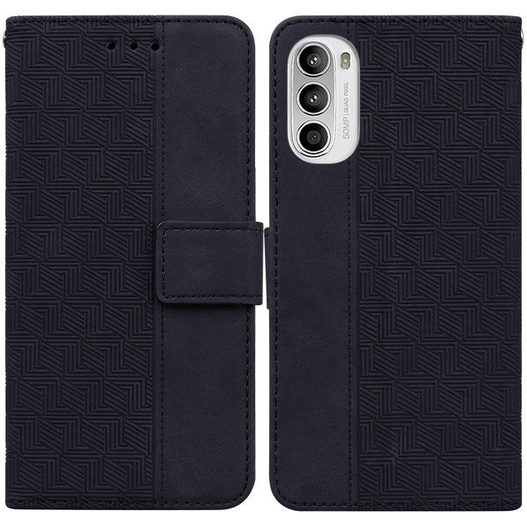 Geometric Embossed Leather Phone Case, For Tecno Spark 6 GO, For Motorola Moto G62 5G, For Tecno Pop 6 No Fingerprints, For OPPO A57 2022 4G