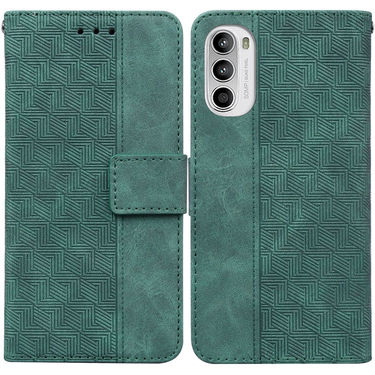 Geometric Embossed Leather Phone Case, For Tecno Spark 6 GO, For Motorola Moto G62 5G, For Tecno Pop 6 No Fingerprints, For OPPO A57 2022 4G