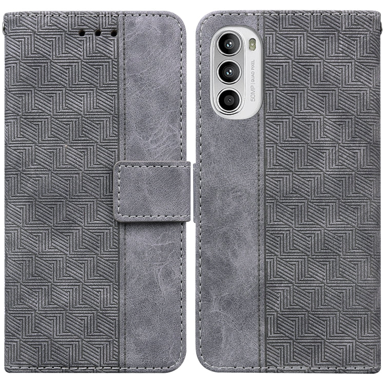 Geometric Embossed Leather Phone Case, For Tecno Spark 6 GO, For Motorola Moto G62 5G, For Tecno Pop 6 No Fingerprints, For OPPO A57 2022 4G