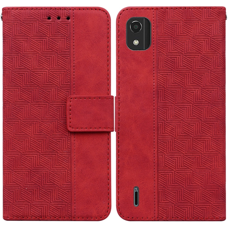 Geometric Embossed Leather Phone Case, For Nokia C2 2nd Edition, For Nokia C21, For Nokia G11 Plus