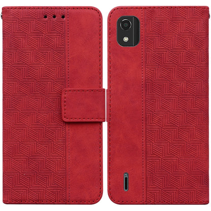 Geometric Embossed Leather Phone Case, For Nokia C2 2nd Edition, For Nokia C21, For Nokia G11 Plus