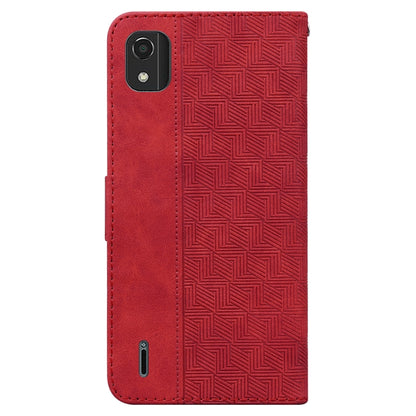 Geometric Embossed Leather Phone Case, For Nokia C2 2nd Edition, For Nokia C21, For Nokia G11 Plus