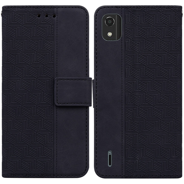 Geometric Embossed Leather Phone Case, For Nokia C2 2nd Edition, For Nokia C21, For Nokia G11 Plus