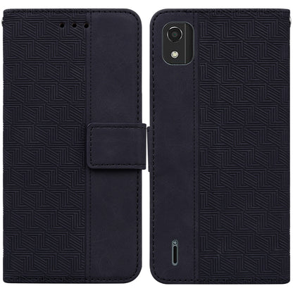 Geometric Embossed Leather Phone Case, For Nokia C2 2nd Edition, For Nokia C21, For Nokia G11 Plus