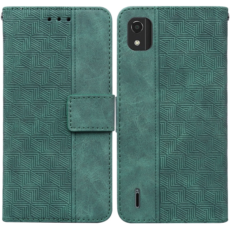 Geometric Embossed Leather Phone Case, For Nokia C2 2nd Edition, For Nokia C21, For Nokia G11 Plus