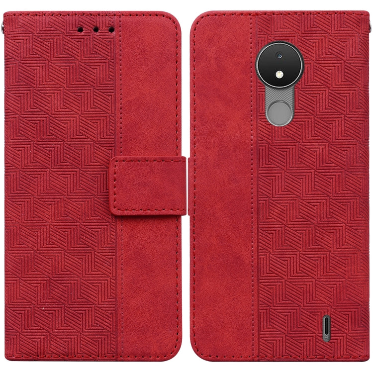 Geometric Embossed Leather Phone Case, For Nokia C2 2nd Edition, For Nokia C21, For Nokia G11 Plus