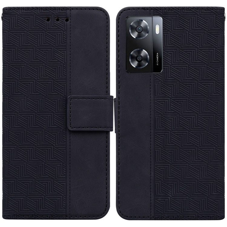 Geometric Embossed Leather Phone Case, For Tecno Spark 6 GO, For Motorola Moto G62 5G, For Tecno Pop 6 No Fingerprints, For OPPO A57 2022 4G