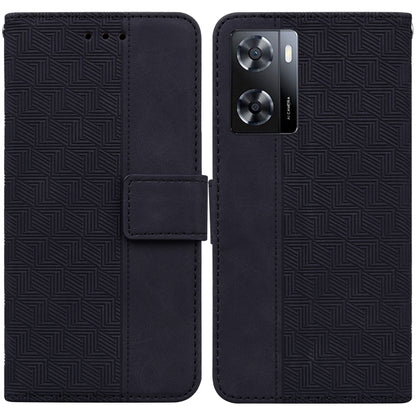 Geometric Embossed Leather Phone Case, For Tecno Spark 6 GO, For Motorola Moto G62 5G, For Tecno Pop 6 No Fingerprints, For OPPO A57 2022 4G