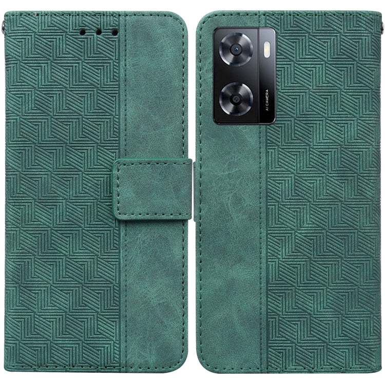 Geometric Embossed Leather Phone Case, For Tecno Spark 6 GO, For Motorola Moto G62 5G, For Tecno Pop 6 No Fingerprints, For OPPO A57 2022 4G