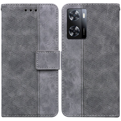 Geometric Embossed Leather Phone Case, For Tecno Spark 6 GO, For Motorola Moto G62 5G, For Tecno Pop 6 No Fingerprints, For OPPO A57 2022 4G