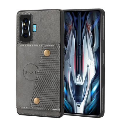 Double Buckle Card Slots Magnetic Phone Case, For Xiaomi Redmi K50 Pro, For Xiaomi Redmi K50 Gaming, For Xiaomi Redmi Note 11T Pro, For Honor 70