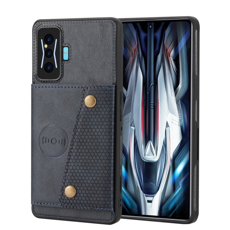 Double Buckle Card Slots Magnetic Phone Case, For Xiaomi Redmi K50 Pro, For Xiaomi Redmi K50 Gaming, For Xiaomi Redmi Note 11T Pro, For Honor 70