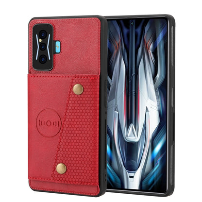 Double Buckle Card Slots Magnetic Phone Case, For Xiaomi Redmi K50 Pro, For Xiaomi Redmi K50 Gaming, For Xiaomi Redmi Note 11T Pro, For Honor 70