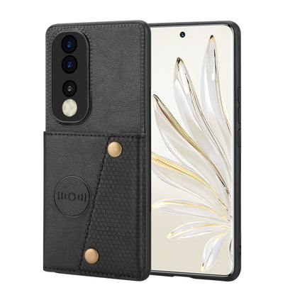 Double Buckle Card Slots Magnetic Phone Case, For Xiaomi Redmi K50 Pro, For Xiaomi Redmi K50 Gaming, For Xiaomi Redmi Note 11T Pro, For Honor 70