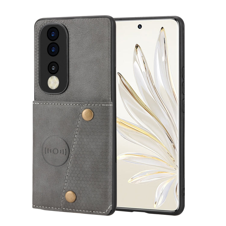 Double Buckle Card Slots Magnetic Phone Case, For Xiaomi Redmi K50 Pro, For Xiaomi Redmi K50 Gaming, For Xiaomi Redmi Note 11T Pro, For Honor 70