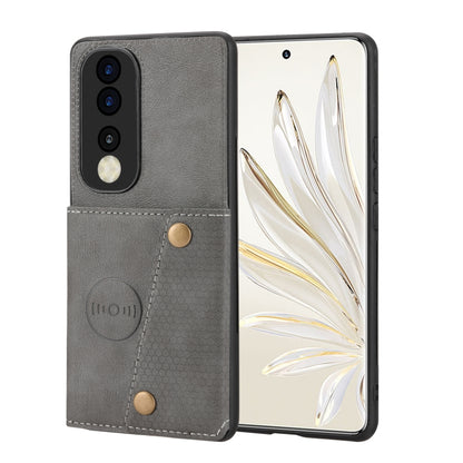 Double Buckle Card Slots Magnetic Phone Case, For Xiaomi Redmi K50 Pro, For Xiaomi Redmi K50 Gaming, For Xiaomi Redmi Note 11T Pro, For Honor 70