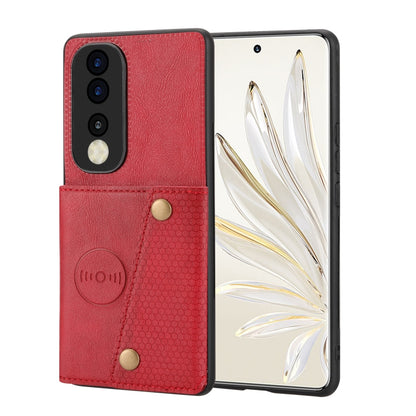 Double Buckle Card Slots Magnetic Phone Case, For Xiaomi Redmi K50 Pro, For Xiaomi Redmi K50 Gaming, For Xiaomi Redmi Note 11T Pro, For Honor 70
