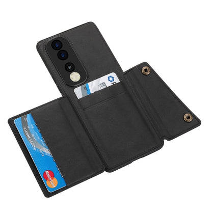 Double Buckle Card Slots Magnetic Phone Case, For Honor 70 Pro, For Samsung Galaxy A03 Core