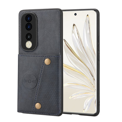 Double Buckle Card Slots Magnetic Phone Case, For Honor 70 Pro, For Samsung Galaxy A03 Core