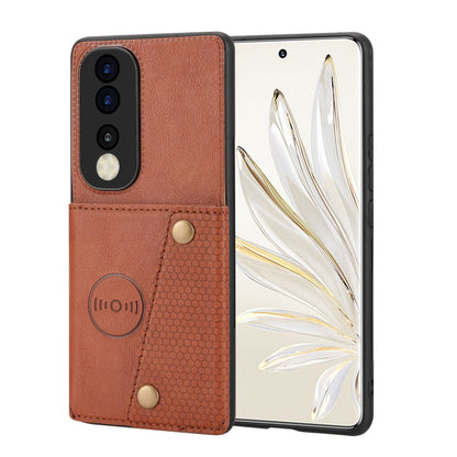 Double Buckle Card Slots Magnetic Phone Case, For Honor 70 Pro, For Samsung Galaxy A03 Core