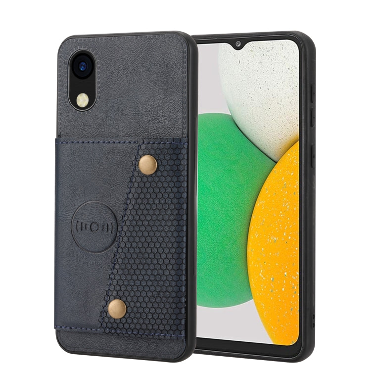 Double Buckle Card Slots Magnetic Phone Case, For Honor 70 Pro, For Samsung Galaxy A03 Core