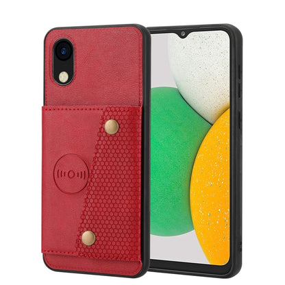 Double Buckle Card Slots Magnetic Phone Case, For Honor 70 Pro, For Samsung Galaxy A03 Core