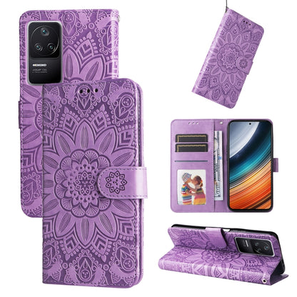 Embossed Sunflower Leather Phone Case, For Xiaomi Redmi K40S / Poco F4, For Xiaomi Redmi Note 11T Pro/Poco X4 GT, For Infinix Hot 12, For Infinix Hot 12 Play
