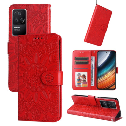 Embossed Sunflower Leather Phone Case, For Xiaomi Redmi K40S / Poco F4, For Xiaomi Redmi Note 11T Pro/Poco X4 GT, For Infinix Hot 12, For Infinix Hot 12 Play