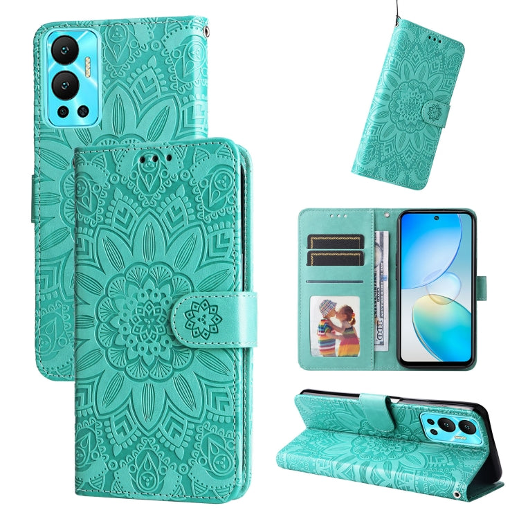Embossed Sunflower Leather Phone Case, For Xiaomi Redmi K40S / Poco F4, For Xiaomi Redmi Note 11T Pro/Poco X4 GT, For Infinix Hot 12, For Infinix Hot 12 Play
