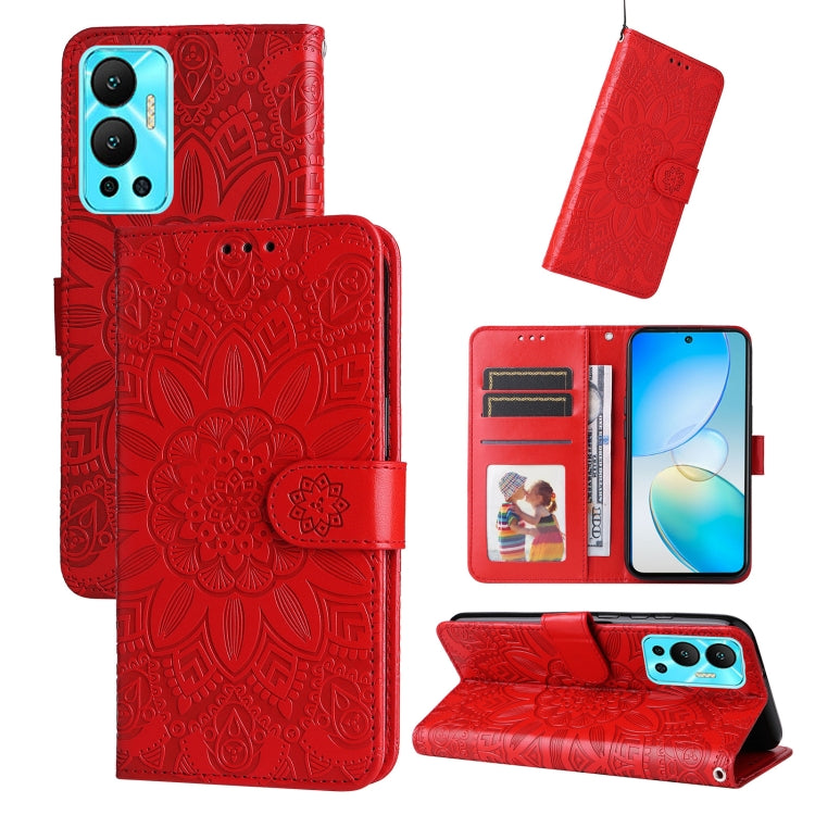 Embossed Sunflower Leather Phone Case, For Xiaomi Redmi K40S / Poco F4, For Xiaomi Redmi Note 11T Pro/Poco X4 GT, For Infinix Hot 12, For Infinix Hot 12 Play