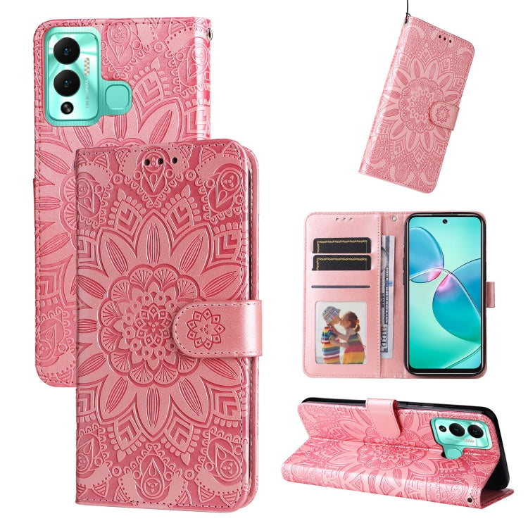 Embossed Sunflower Leather Phone Case, For Xiaomi Redmi K40S / Poco F4, For Xiaomi Redmi Note 11T Pro/Poco X4 GT, For Infinix Hot 12, For Infinix Hot 12 Play