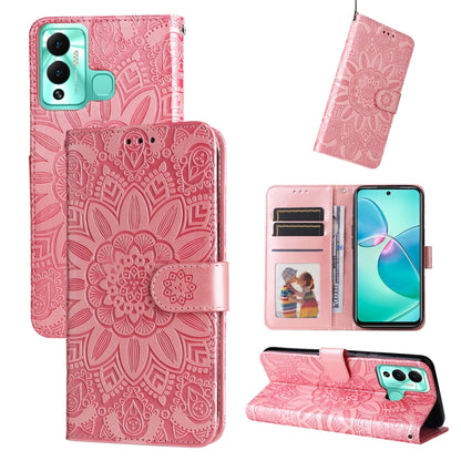Embossed Sunflower Leather Phone Case, For Xiaomi Redmi K40S / Poco F4, For Xiaomi Redmi Note 11T Pro/Poco X4 GT, For Infinix Hot 12, For Infinix Hot 12 Play
