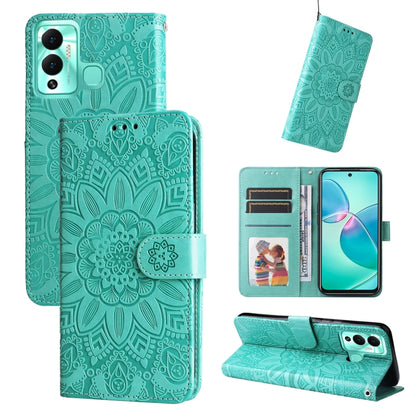 Embossed Sunflower Leather Phone Case, For Xiaomi Redmi K40S / Poco F4, For Xiaomi Redmi Note 11T Pro/Poco X4 GT, For Infinix Hot 12, For Infinix Hot 12 Play