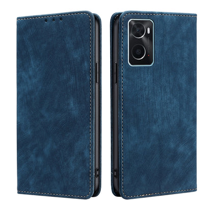 RFID Anti-theft Brush Magnetic Leather Phone Case, For OPPO A36 4G/A76 4G Global, For OPPO Find X2, For OPPO Find X5, For OPPO K10 Pro 5G
