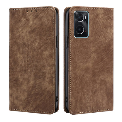 RFID Anti-theft Brush Magnetic Leather Phone Case, For OPPO A36 4G/A76 4G Global, For OPPO Find X2, For OPPO Find X5, For OPPO K10 Pro 5G