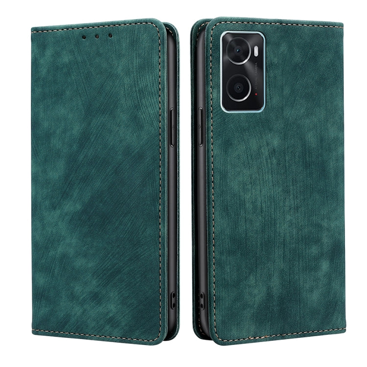 RFID Anti-theft Brush Magnetic Leather Phone Case, For OPPO A36 4G/A76 4G Global, For OPPO Find X2, For OPPO Find X5, For OPPO K10 Pro 5G
