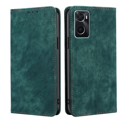 RFID Anti-theft Brush Magnetic Leather Phone Case, For OPPO A36 4G/A76 4G Global, For OPPO Find X2, For OPPO Find X5, For OPPO K10 Pro 5G