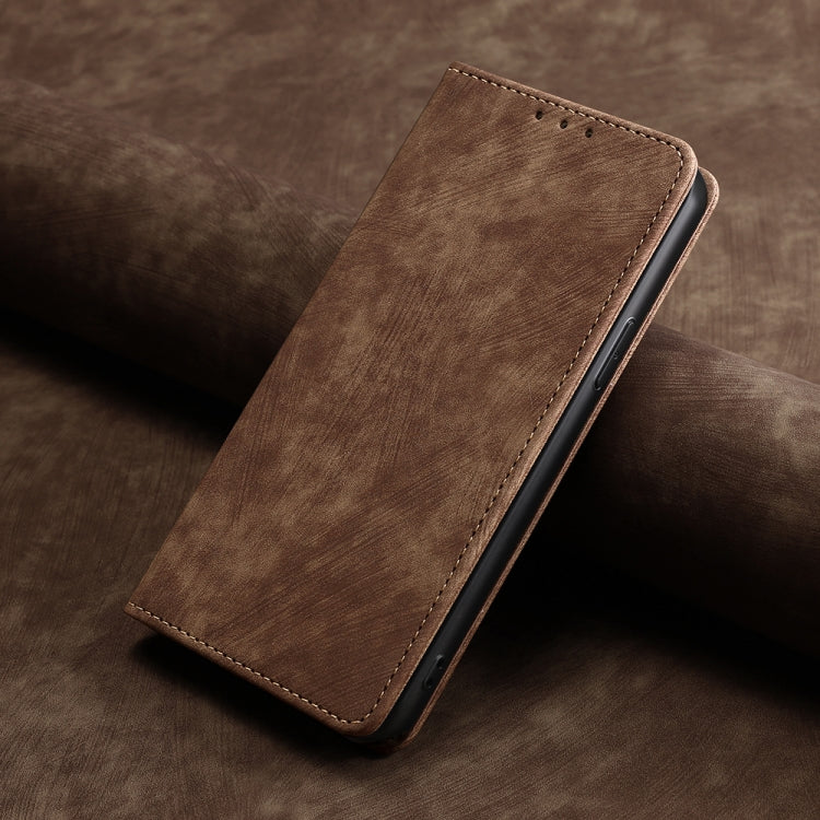 RFID Anti-theft Brush Magnetic Leather Phone Case, For OPPO A36 4G/A76 4G Global, For OPPO Find X2, For OPPO Find X5, For OPPO K10 Pro 5G