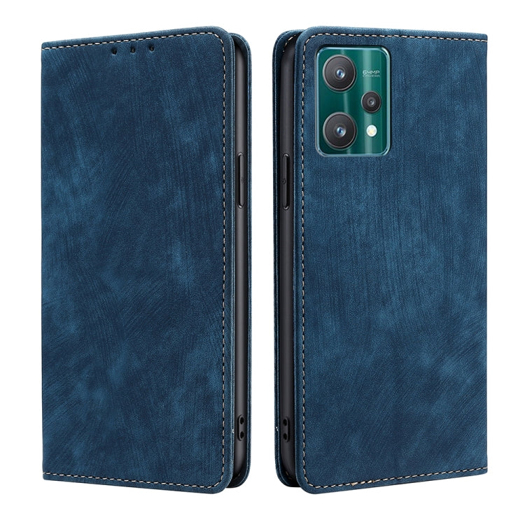 RFID Anti-theft Brush Magnetic Leather Phone Case, For OPPO Reno6 Pro, For OPPO Reno8 5G, For OPPO Reno8 Pro+ 5G, For Realme 9 Pro/V25/Q5 5G