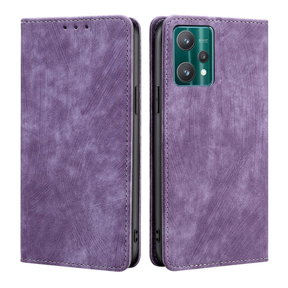 RFID Anti-theft Brush Magnetic Leather Phone Case, For OPPO Reno6 Pro, For OPPO Reno8 5G, For OPPO Reno8 Pro+ 5G, For Realme 9 Pro/V25/Q5 5G