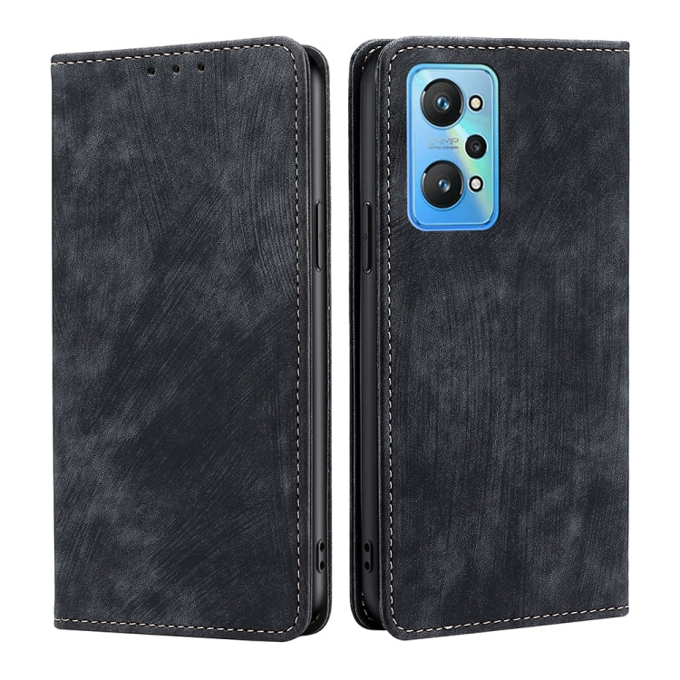 RFID Anti-theft Brush Magnetic Leather Phone Case, For Realme 9i, For Realme C31, For Realme GT Neo2 5G, For Realme GT Neo3