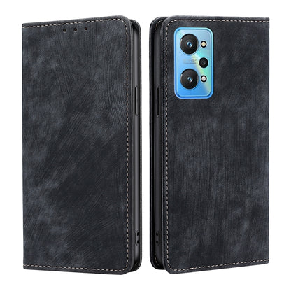 RFID Anti-theft Brush Magnetic Leather Phone Case, For Realme 9i, For Realme C31, For Realme GT Neo2 5G, For Realme GT Neo3