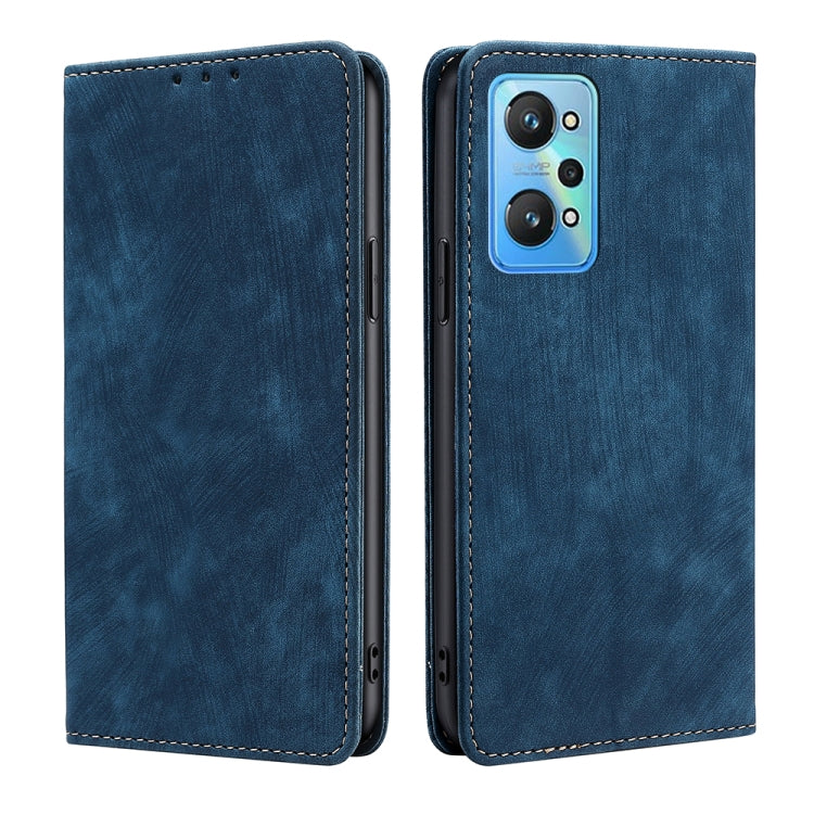RFID Anti-theft Brush Magnetic Leather Phone Case, For Realme 9i, For Realme C31, For Realme GT Neo2 5G, For Realme GT Neo3
