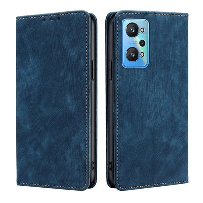 RFID Anti-theft Brush Magnetic Leather Phone Case, For Realme 9i, For Realme C31, For Realme GT Neo2 5G, For Realme GT Neo3