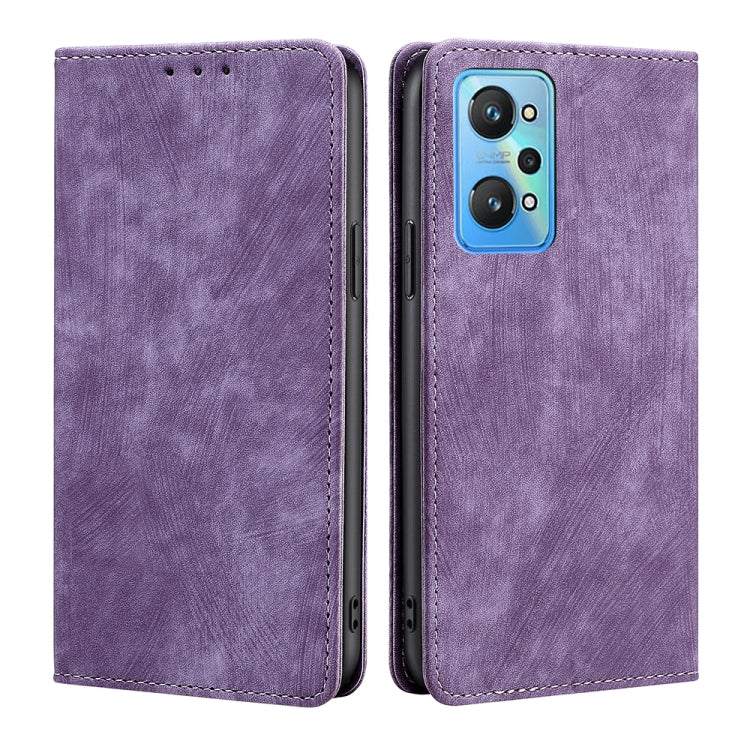 RFID Anti-theft Brush Magnetic Leather Phone Case, For Realme 9i, For Realme C31, For Realme GT Neo2 5G, For Realme GT Neo3